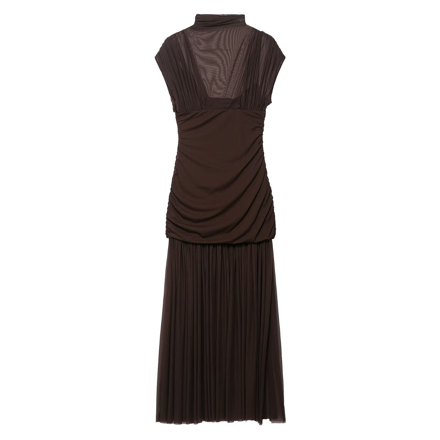 Summer Floral Ribbon Silk Net Stitching Dress
