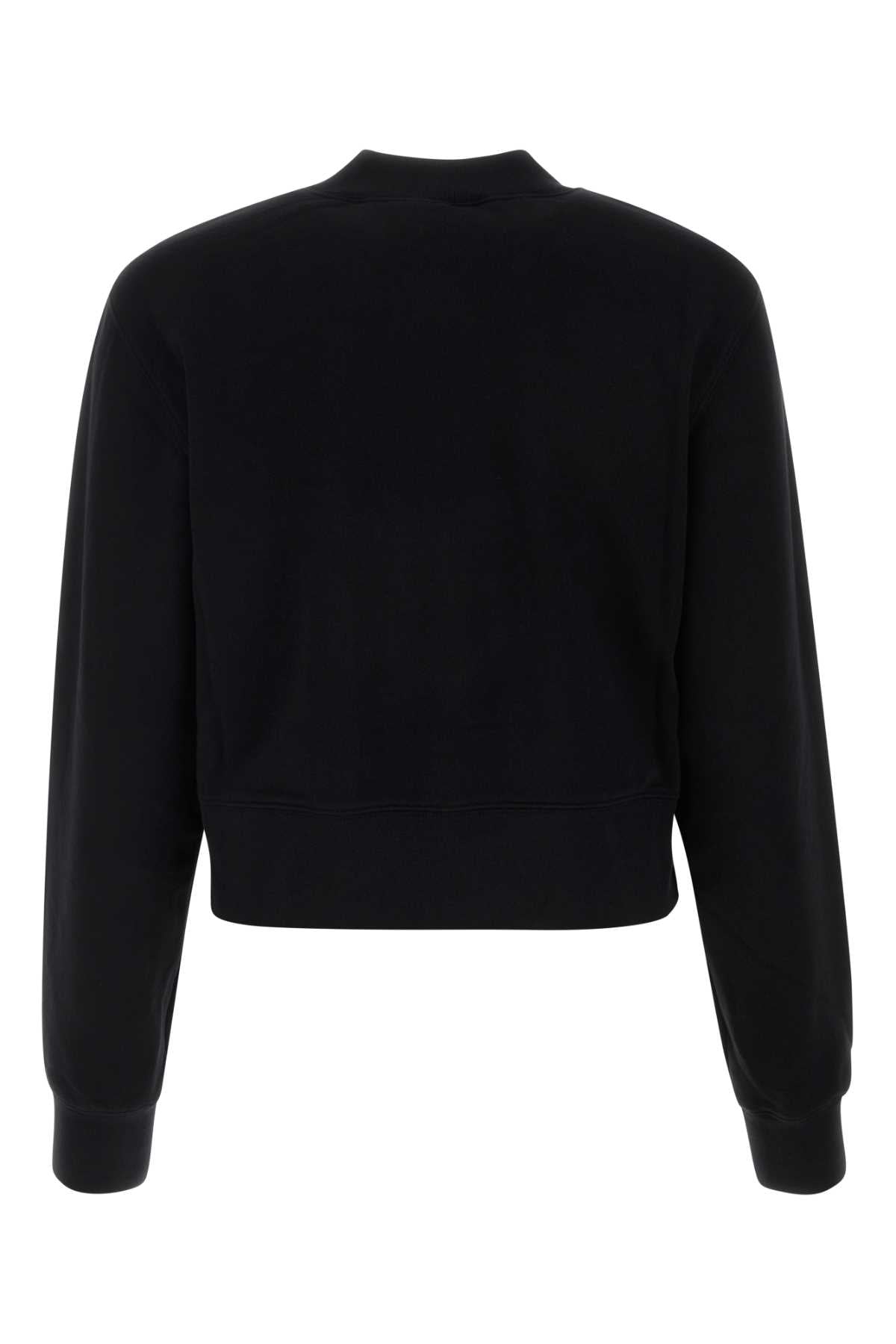 Palm Angels Women Black Cotton Sweatshirt