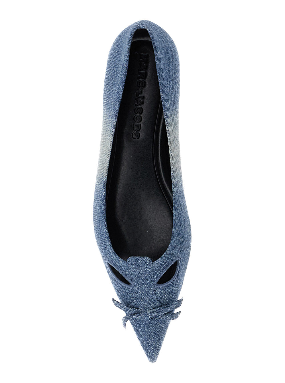 Marc Jacobs Women 'The Kat' Blue Ballerinas With Cut-Out Detail And Bow On The Front In Cotton Woman