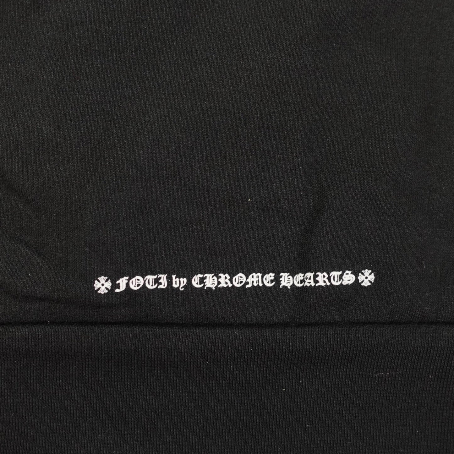 Chrome Hearts Foti Zip Up Hoodie in Black/White