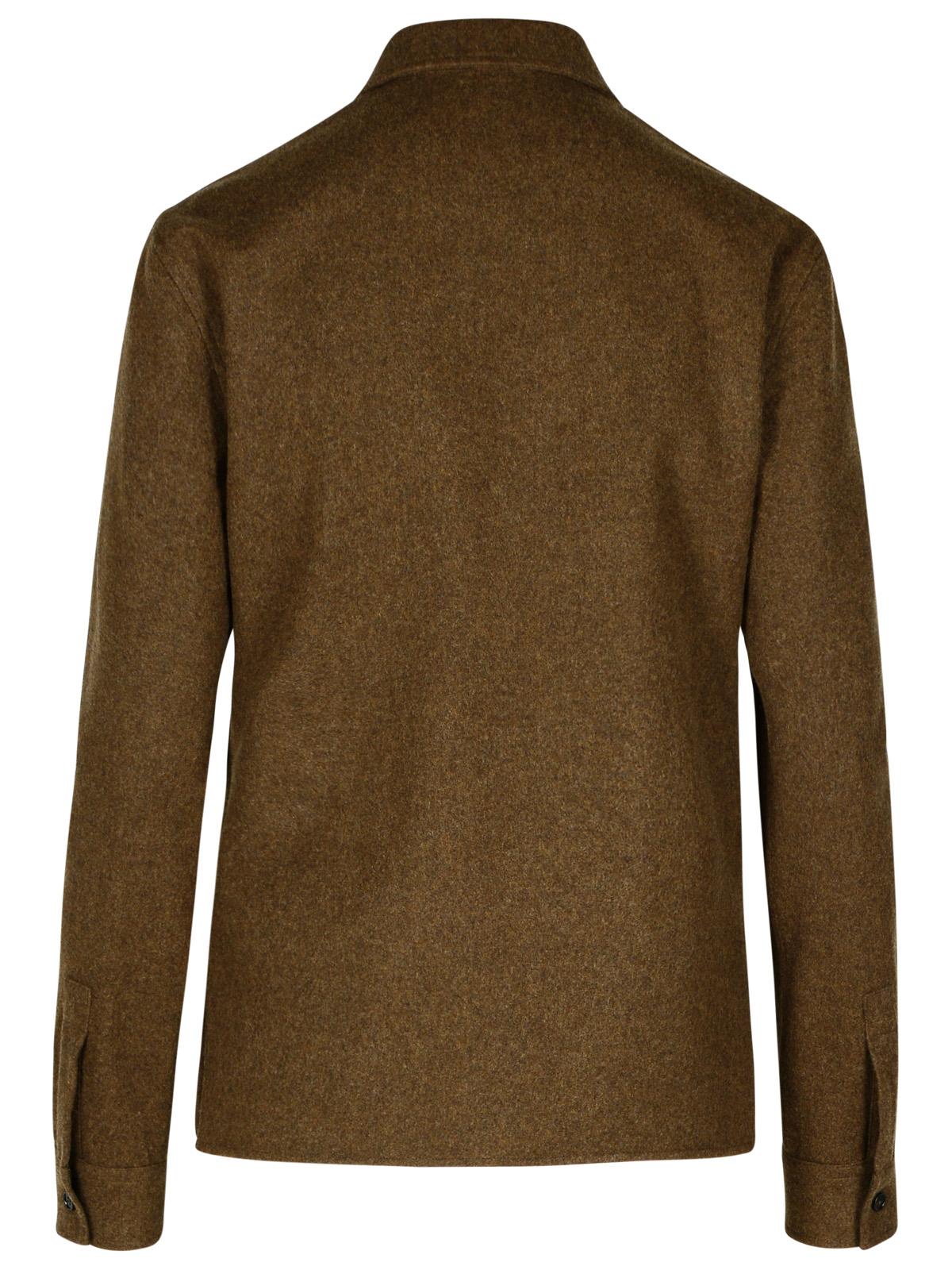 Jil Sander Brown Wool Shirt Women