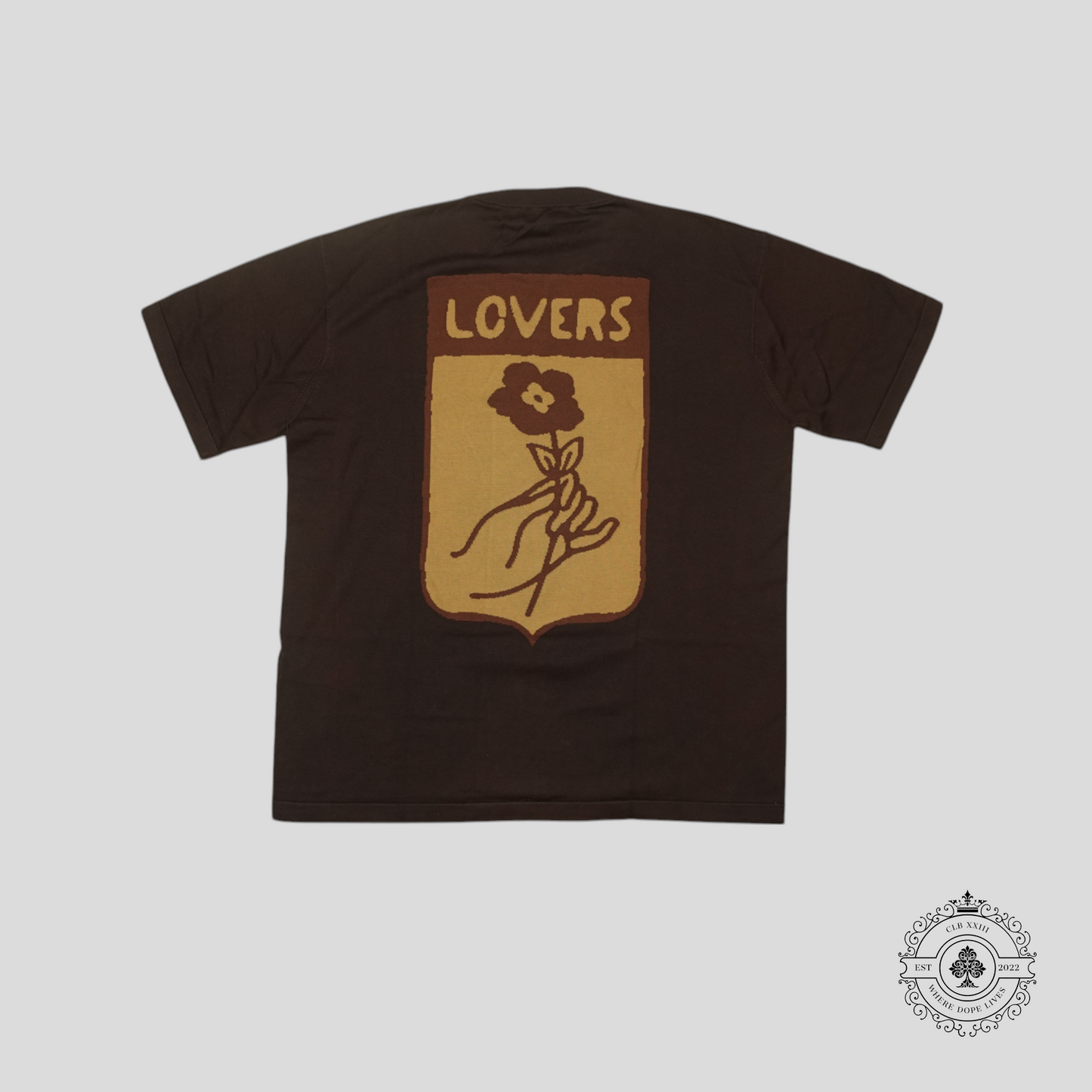 Louis Vuitton Intarsia Trunk Short Sleeve Crewneck in Brown