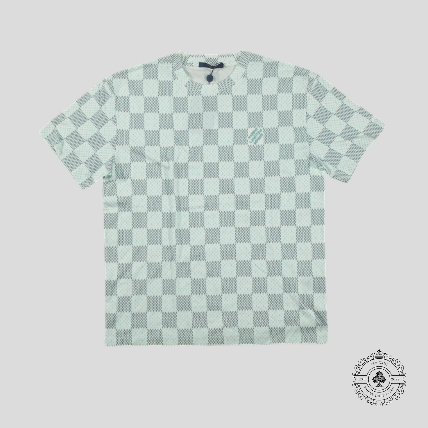 Louis Vuitton Damier Monogram T-Shirt in White/Green