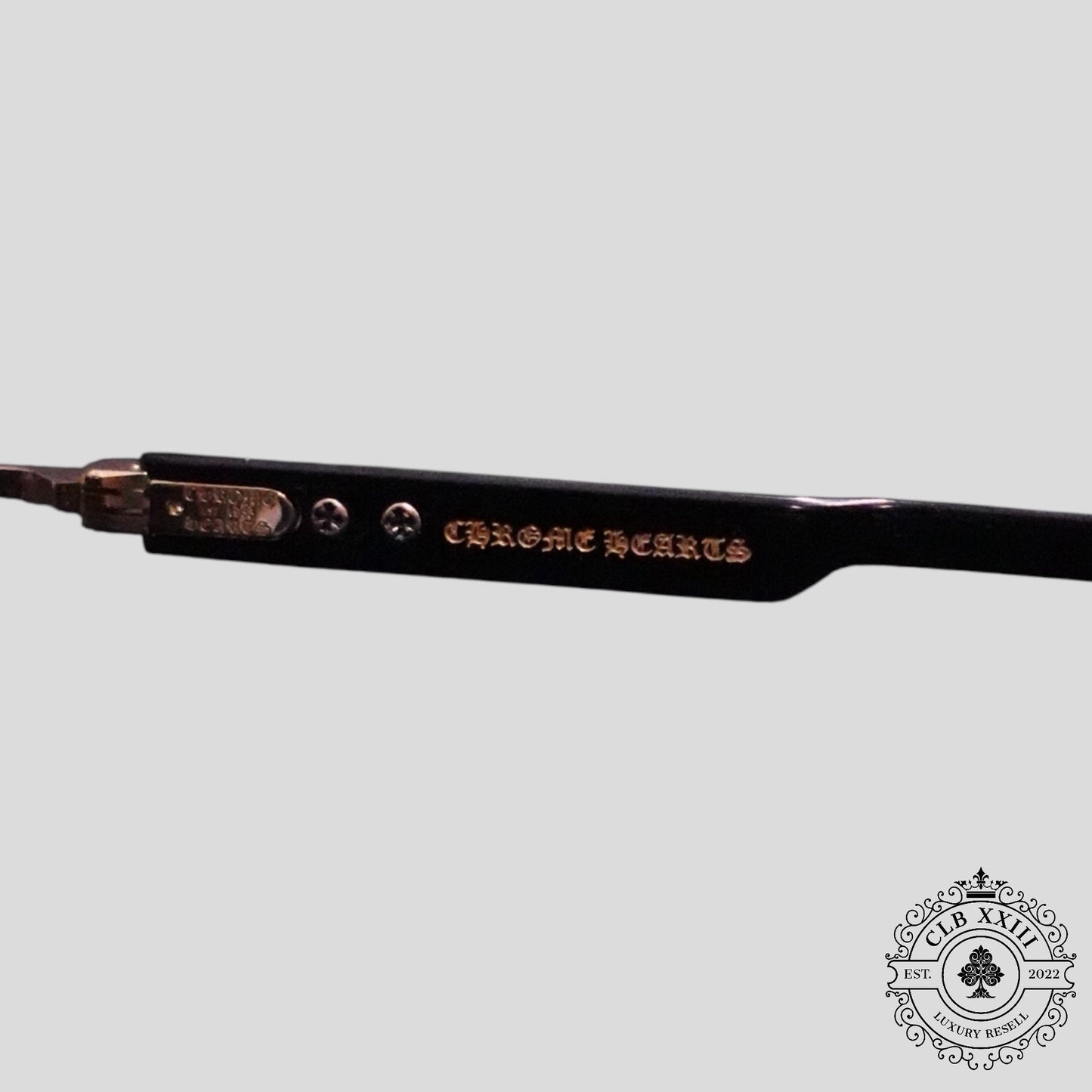 Chrome Hearts Deep I Sunglasses in Black/Gold