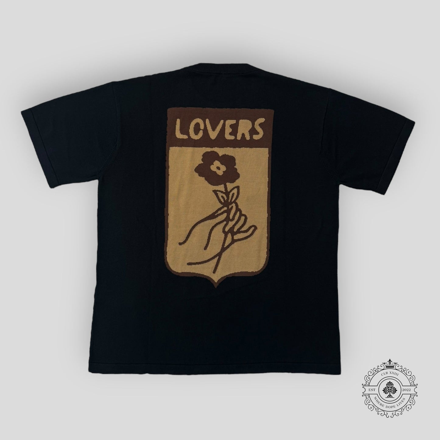 Louis Vuitton Intarsia Trunk Short Sleeve Crewneck in Black