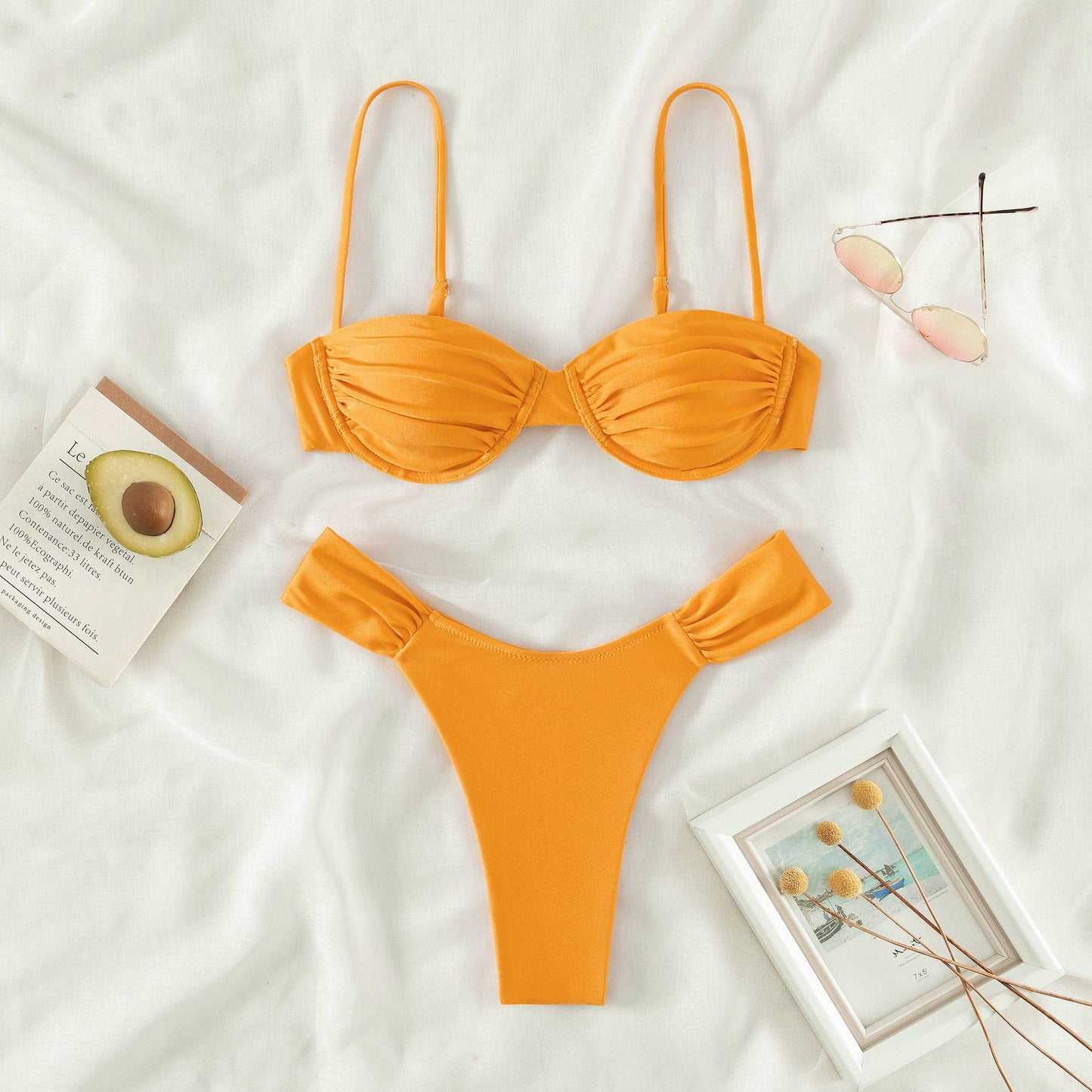 Bikini Sexy Swimsuit Triangle plus Size Women Seperated Swimwear