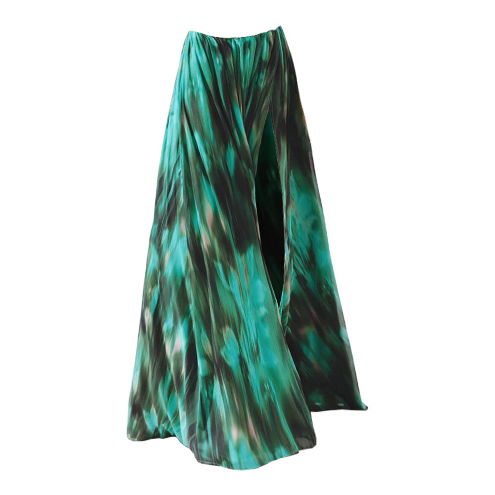 Blackish Green Printing Starfish Decoration One Piece Swimsuit Women