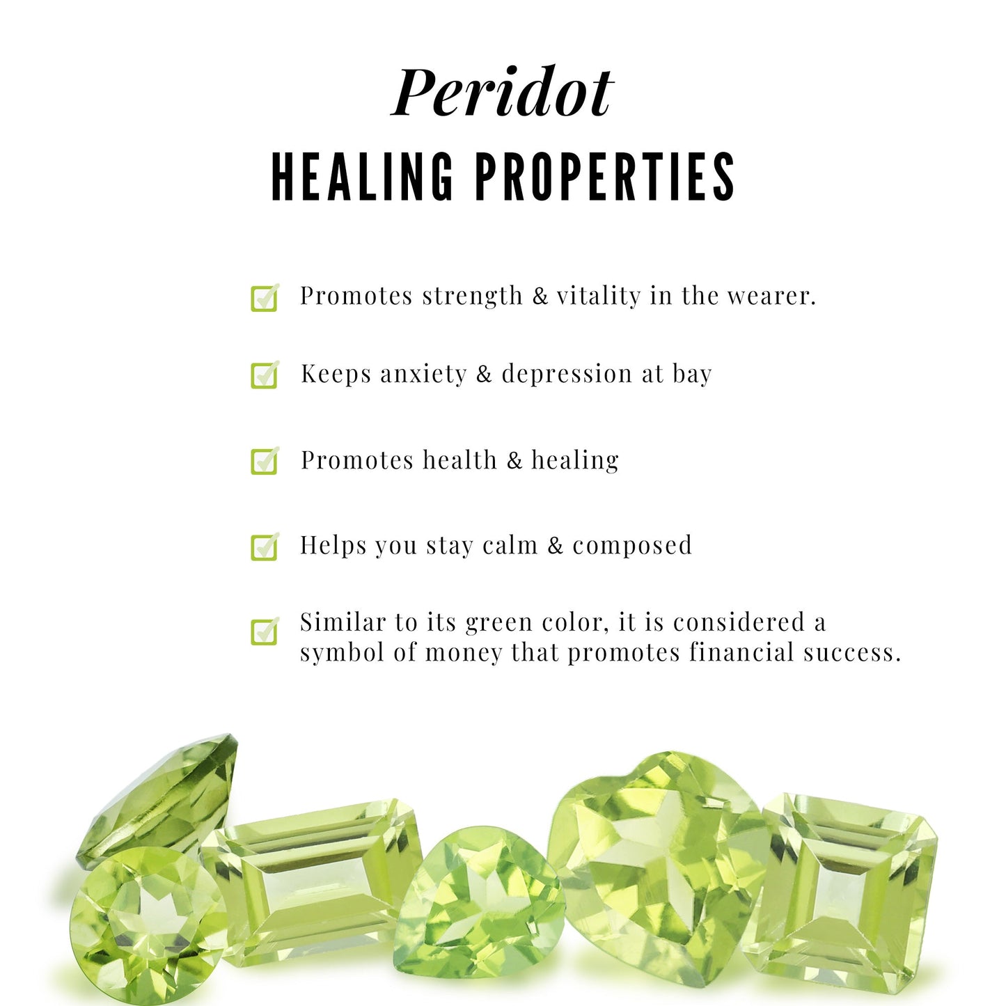 0.5 Carat Peridot and Diamond Three Stone Promise Ring
