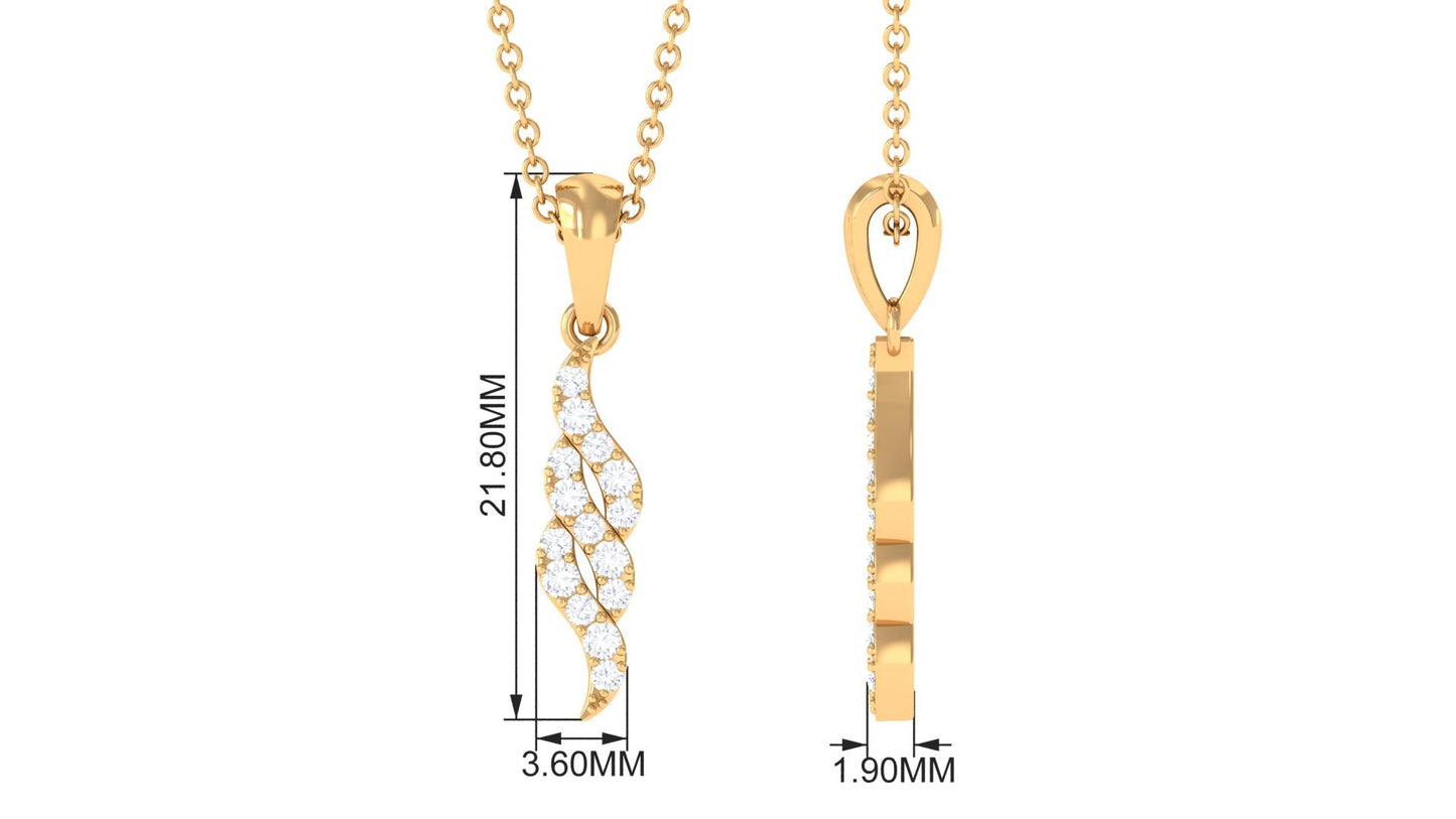Diamond Contemporary Pendant Necklace
