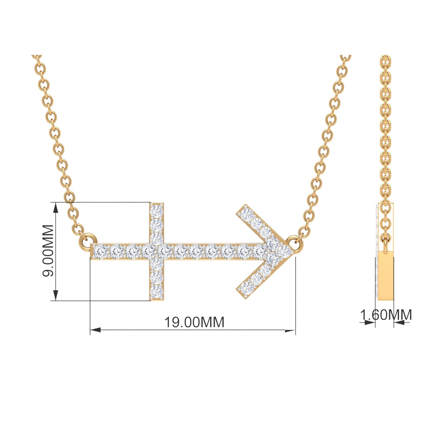 Lab Grown Diamond Sagittarius Zodiac Necklace