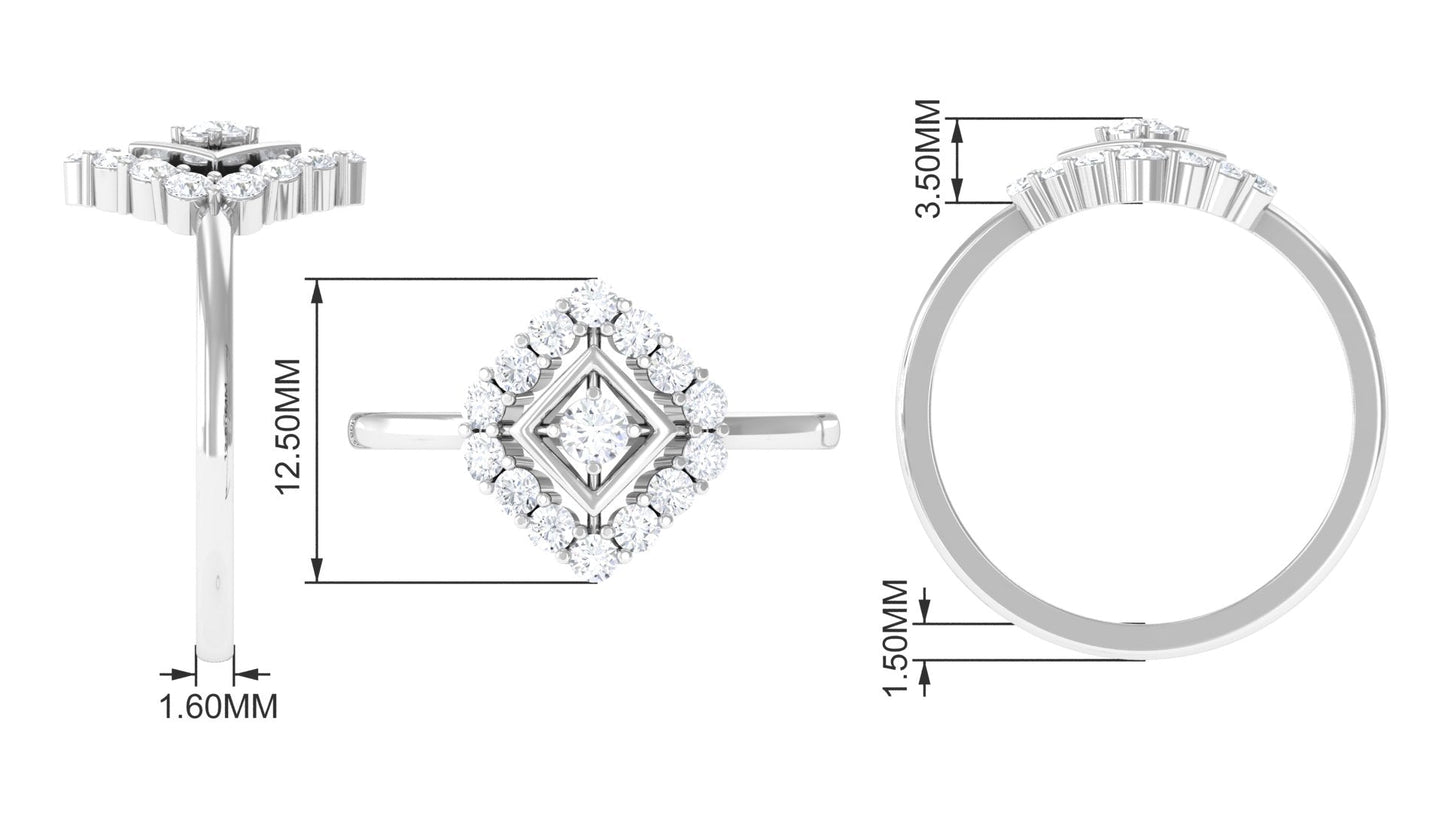 Contemporary Diamond Promise Ring with Certificate