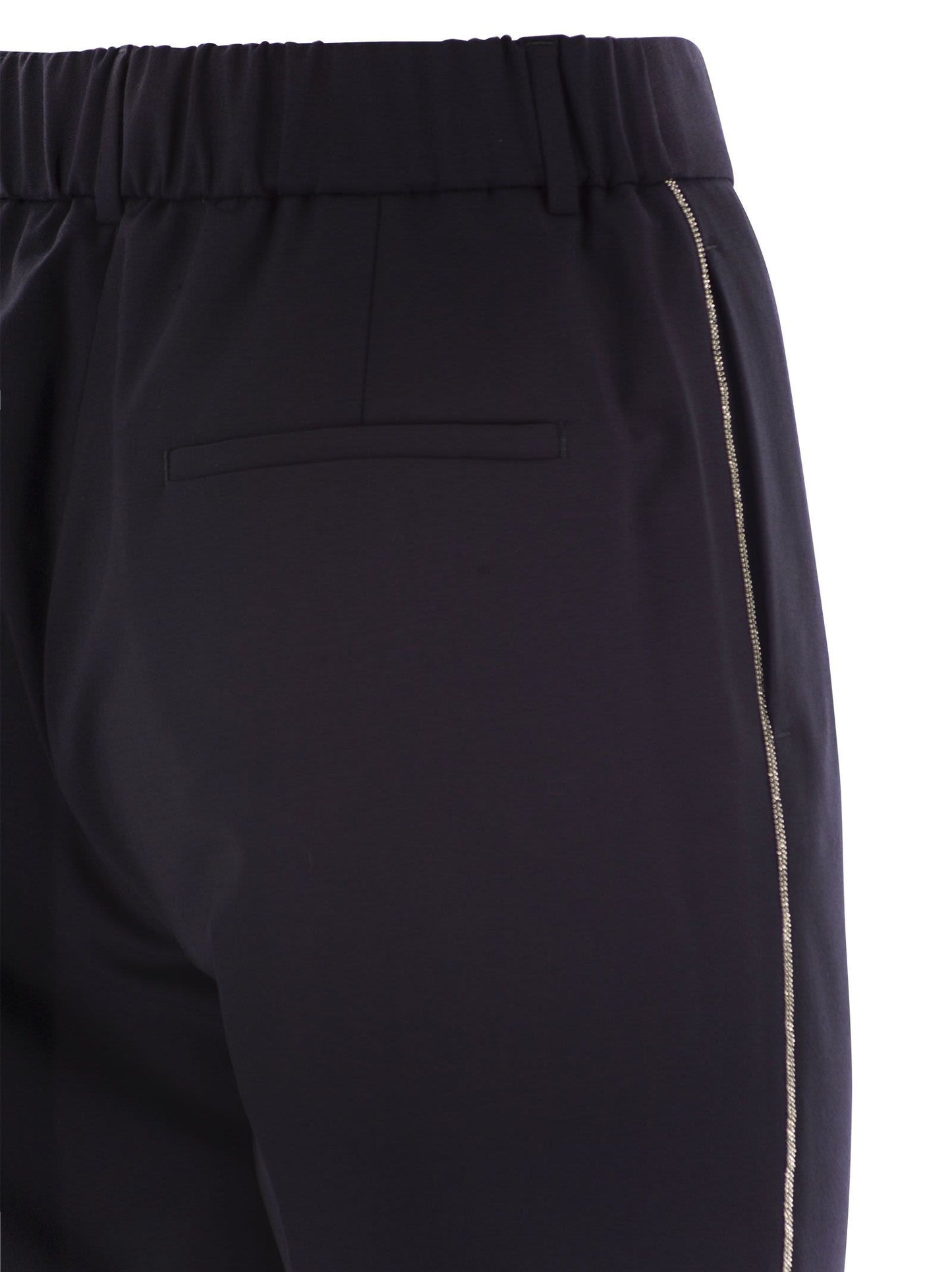 Peserico Women Virgin Wool Blend Trousers With Jewellery