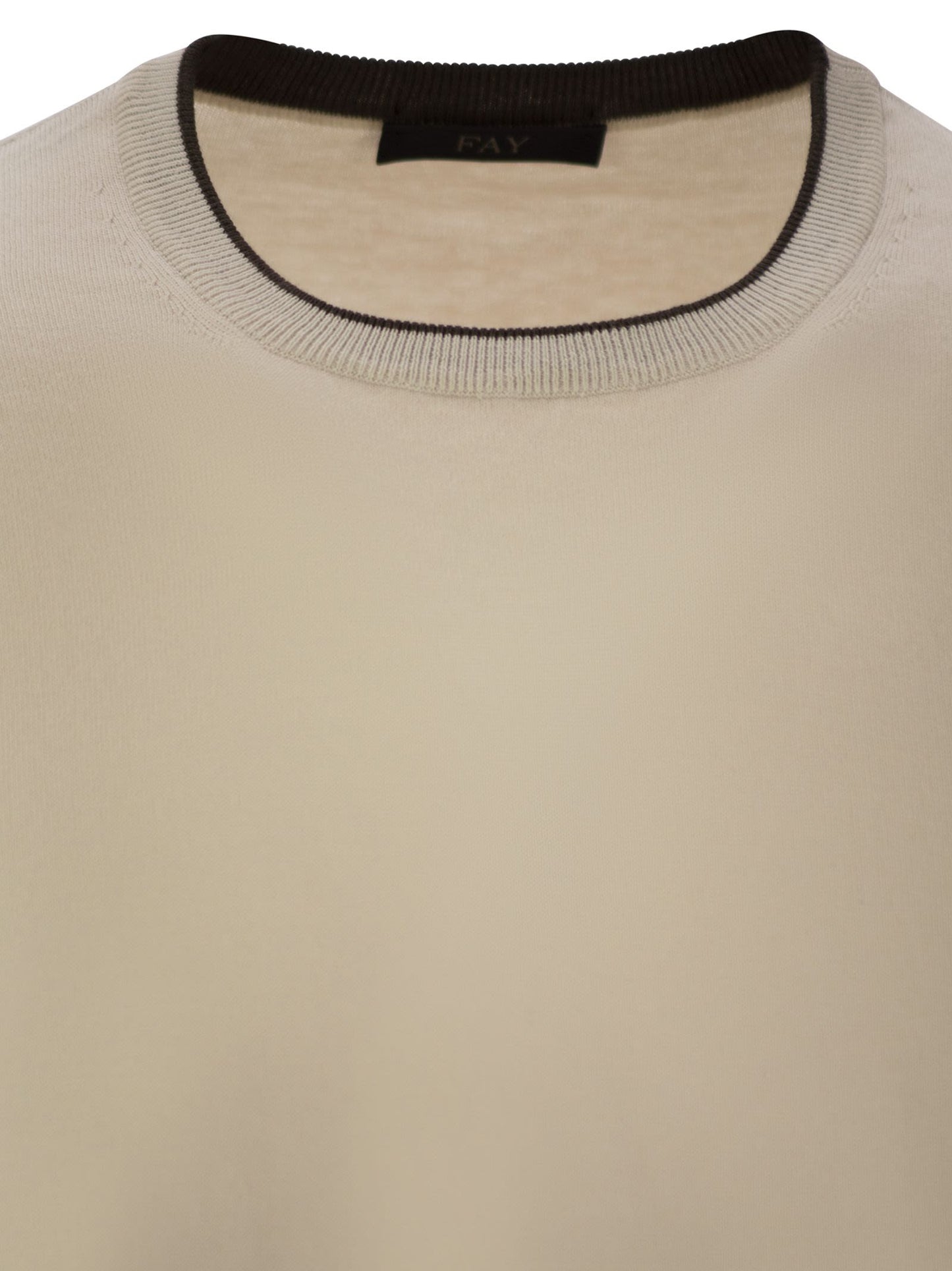 Fay Men Cotton Crew-Neck Jumper