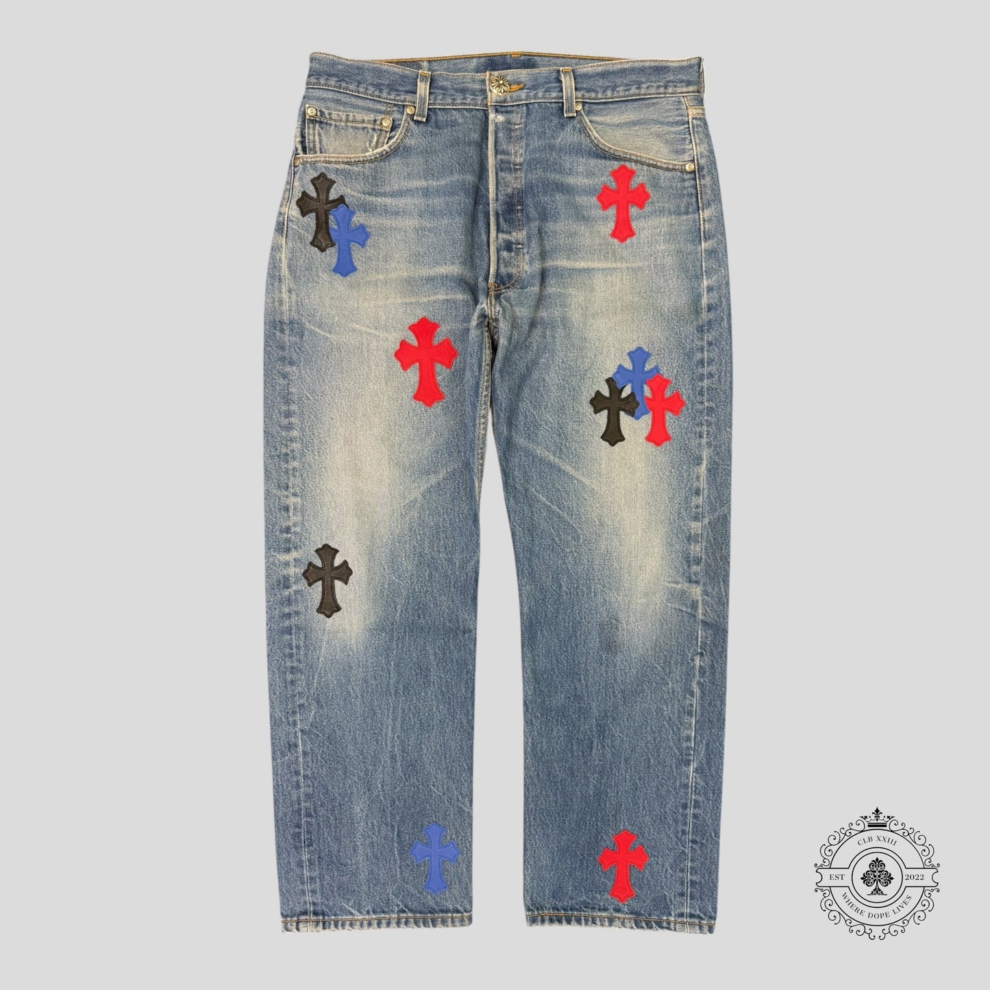 Chrome Hearts Cross Patch Jeans