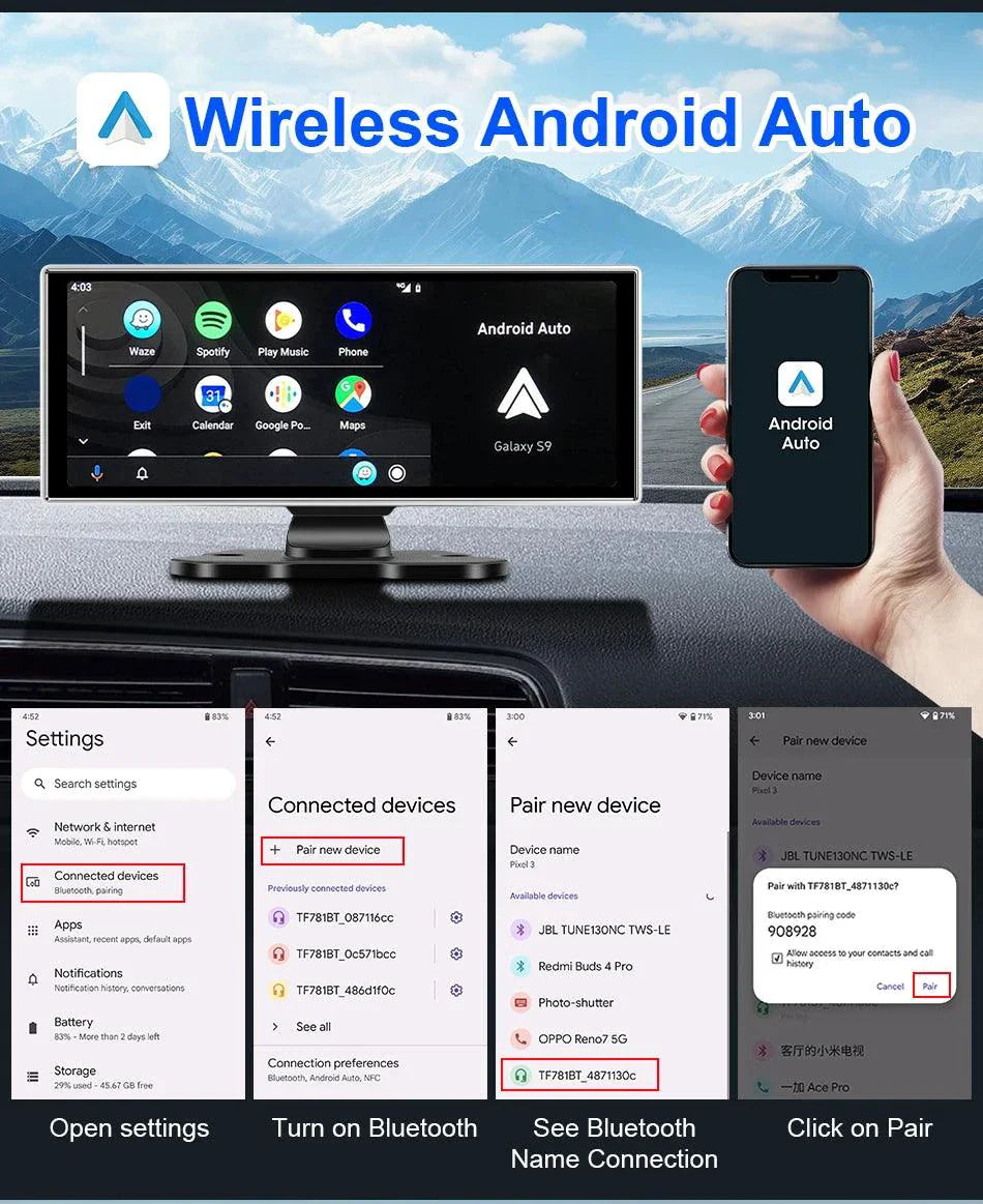 Dash Cam 10.11.26" with 4K Resolution and GPS