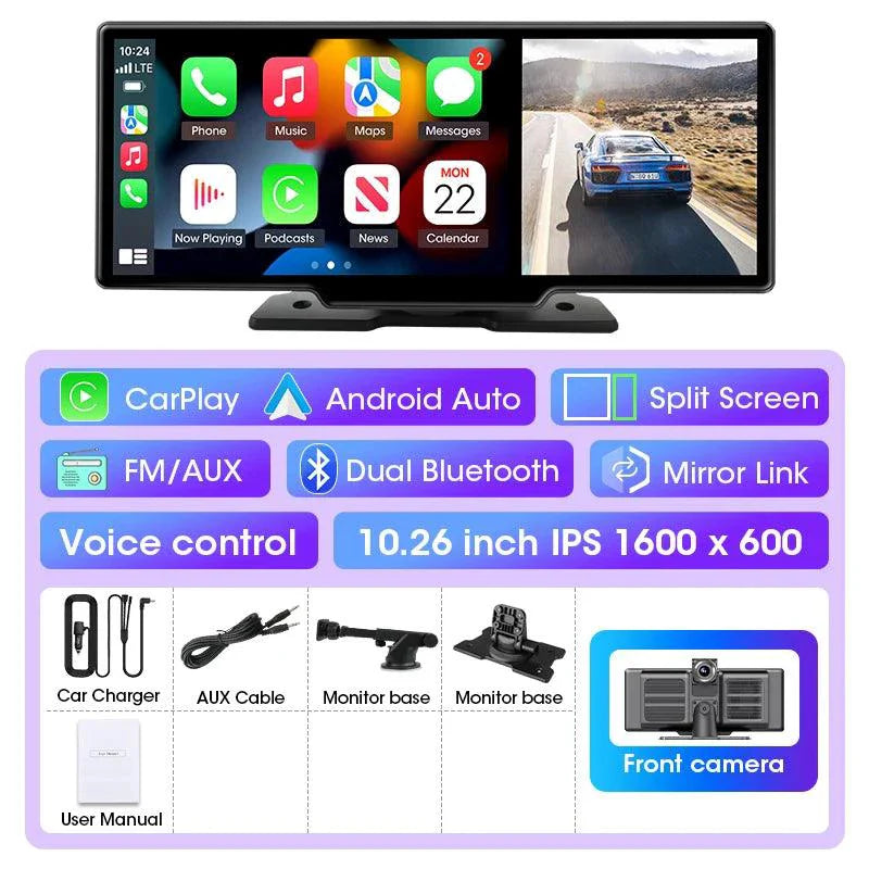 Dash Cam 10.11.26" with 4K Resolution and GPS