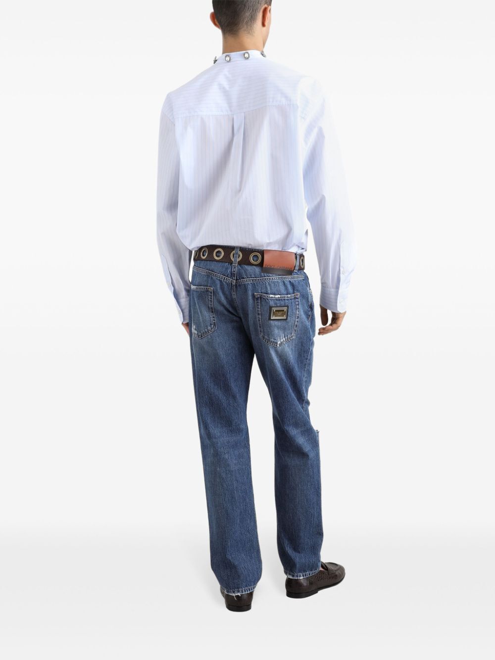 Dolce & Gabbana Men Classic Cotton Jeans With Tag With Abrasions