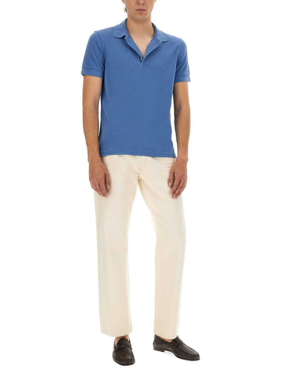 Tom Ford Men Pique Polo.