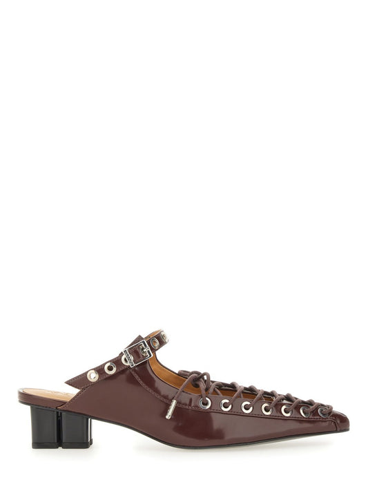 Ganni Women Mule Lace-Up