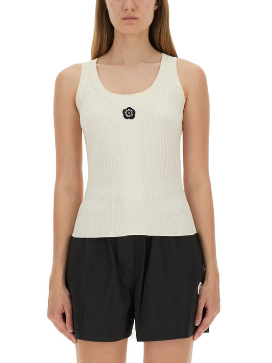 Kenzo Women Tank Top With Embroidery "Boke Flower 2.0"