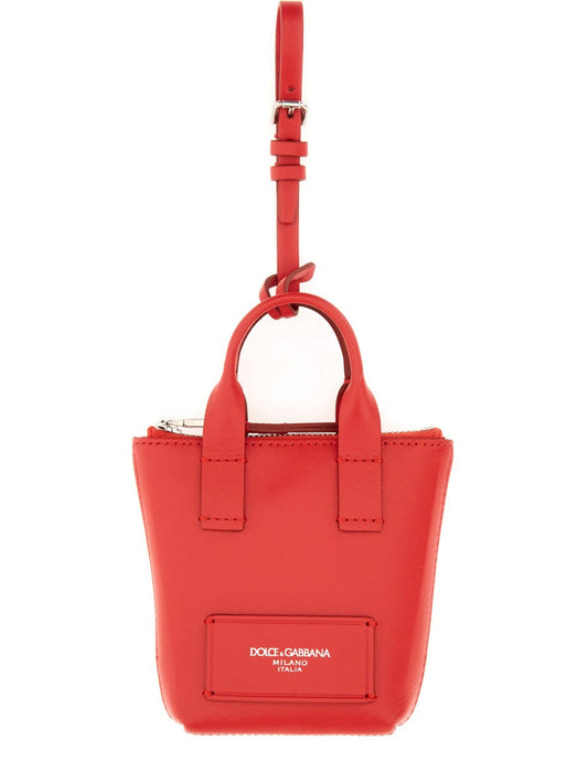 Dolce & Gabbana Unisex Leather "Minibag" Charm
