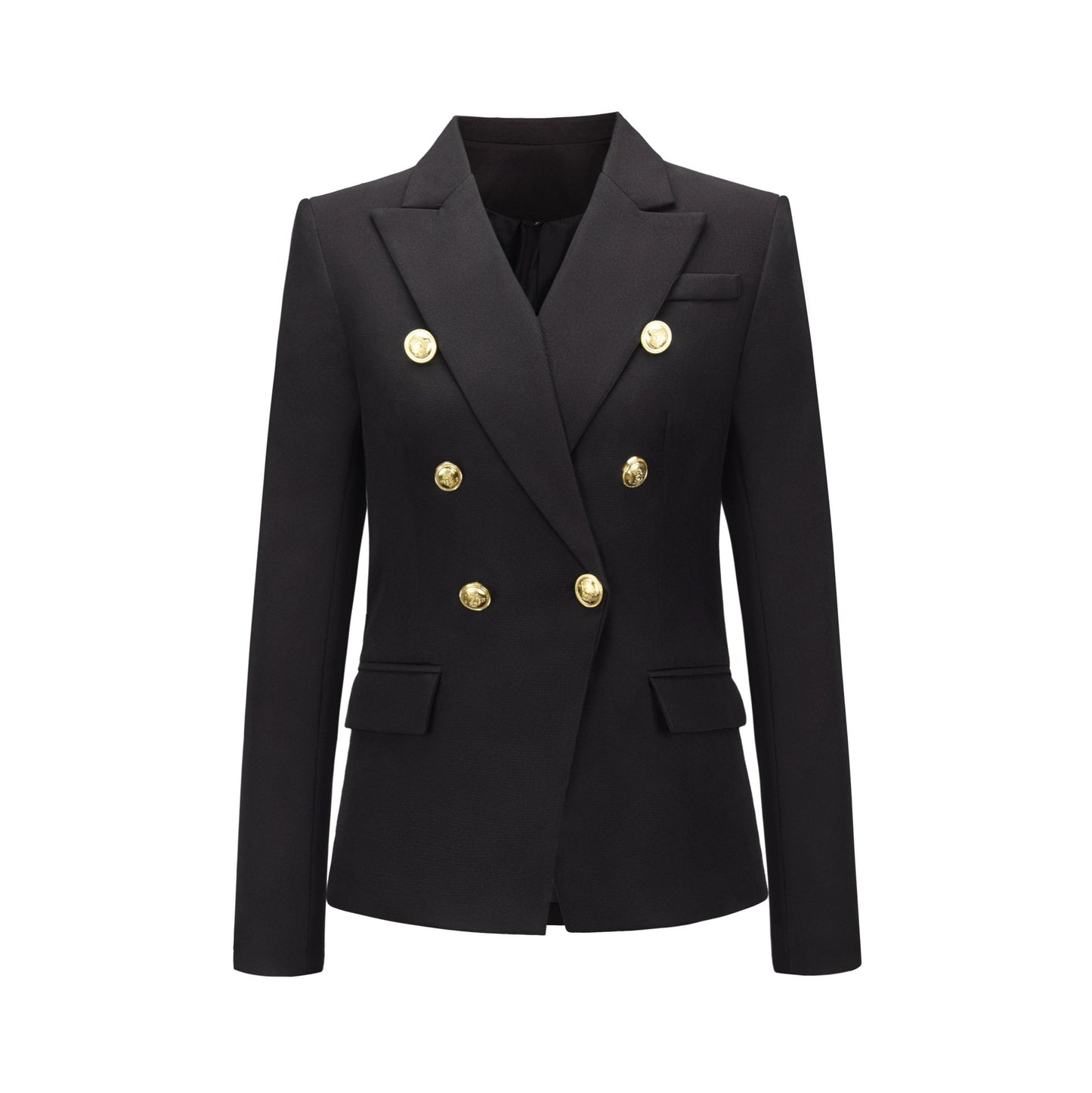 New Women Clothes Coat Autumn Winter Small Houndstooth Fashion Short Double Breasted Coat Blazer