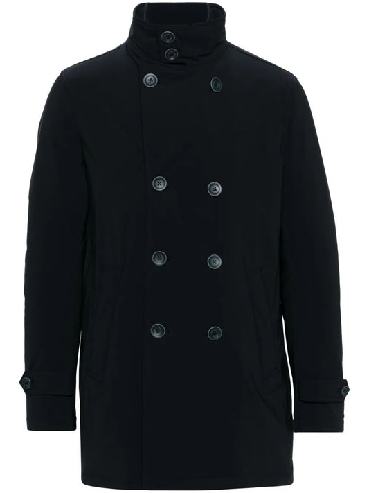 Herno Men Double-Breasted Nylon Down Jacket