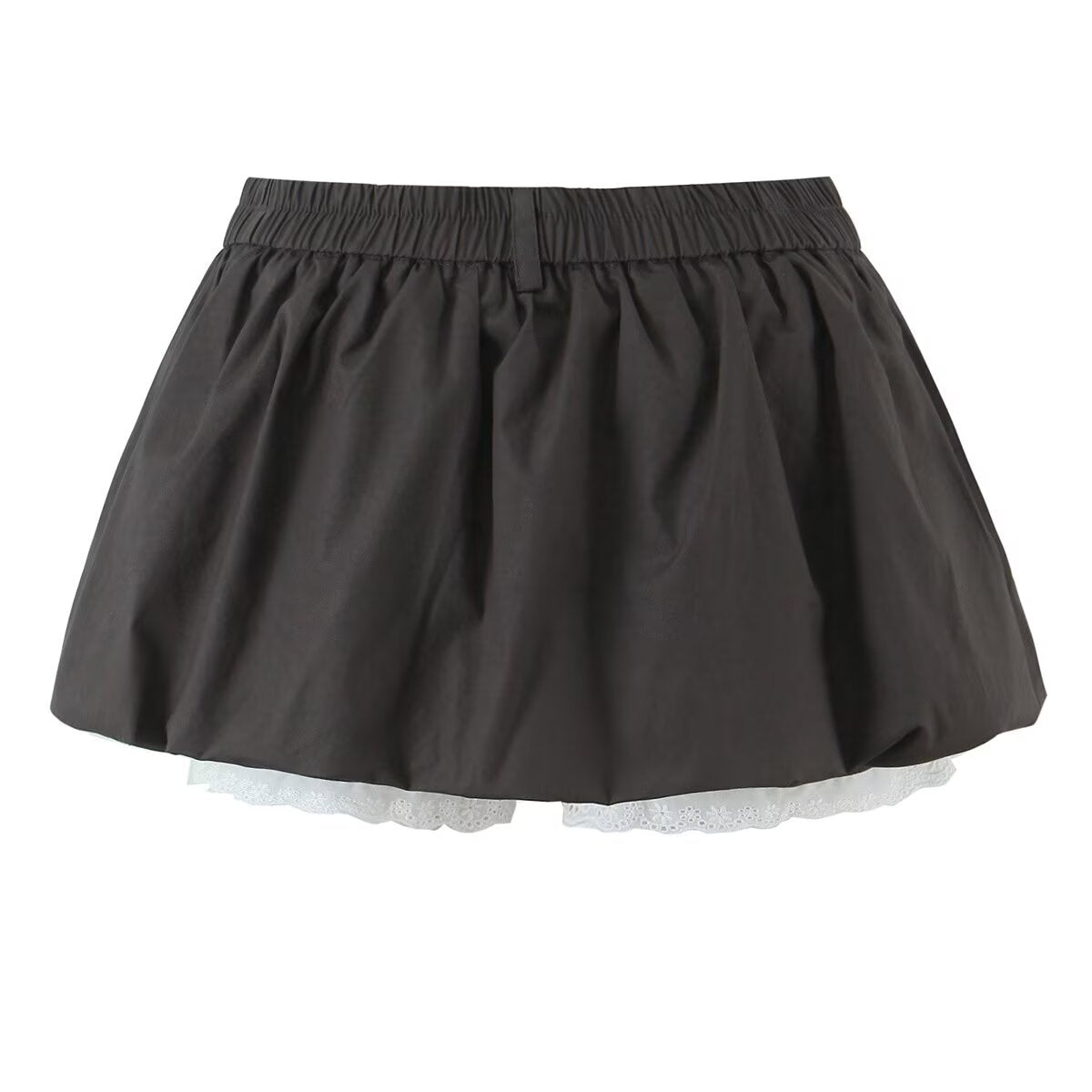 Sexy Wear Lace Bud Short Pantskirt Women Summer Low Waist Anti Exposure Slimming A line Skirt
