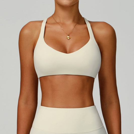 Sollinarry Sustainable Recycled Sports Underwear Hollow Out Cutout out Beauty Back Tight Sports Vest Women High Strength Yoga Bra