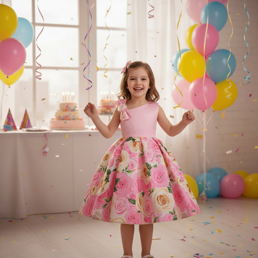 Girls' Dresses Girls' Princess Dresses Digital Print Children's Dresses
