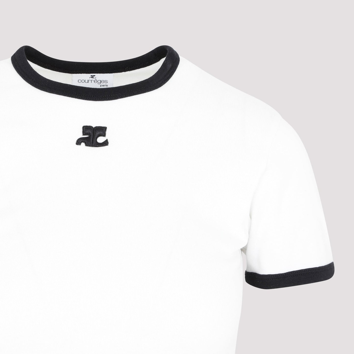 Courreges Bumpy Contrast T-Shirt Reedition Women