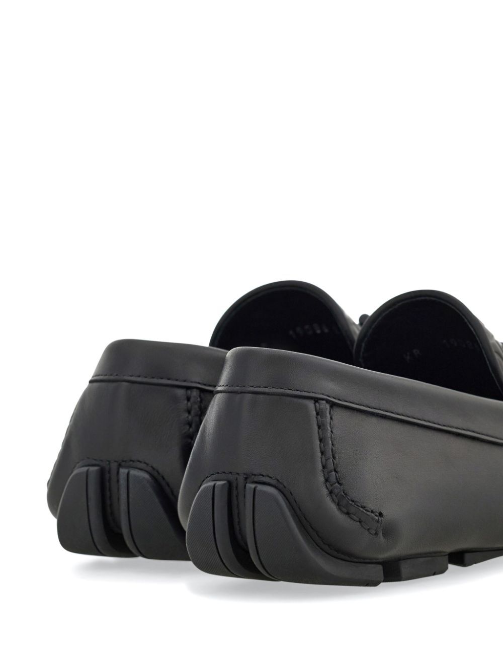 Ferragamo Men Embossed Gancini Monogram Driving Loafers