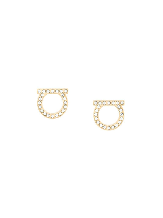 Ferragamo Women Gancini Crystals Earrings - L