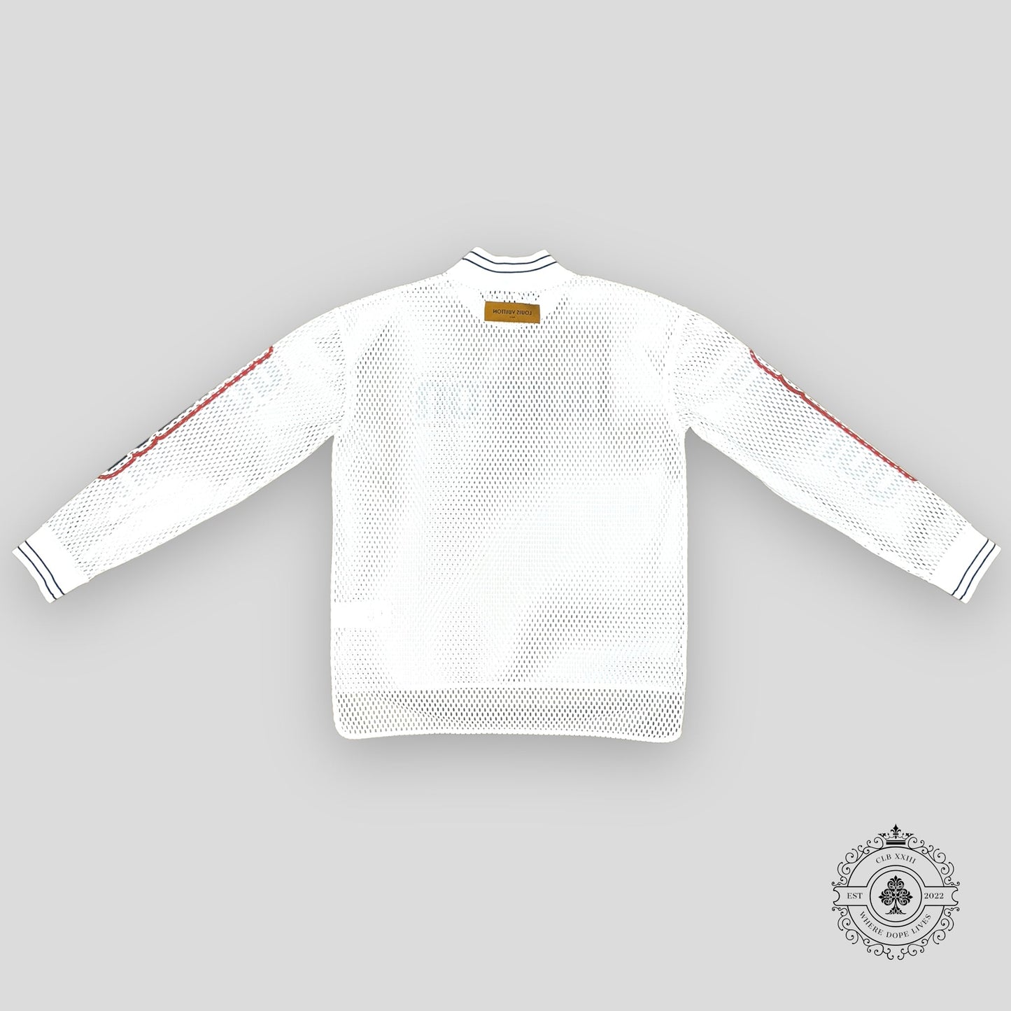 Louis Vuitton Graphic Mesh Long-Sleeved T-Shirt in White