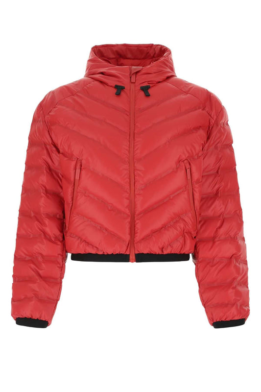 Prada Women Red Polyurethane Blend Padded Jacket