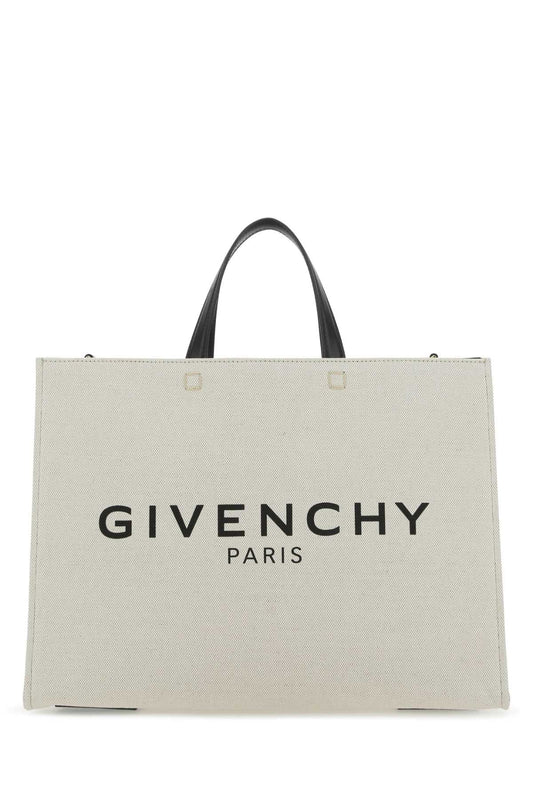 Givenchy Women Ivory Canvas Medium G Shopping Bag
