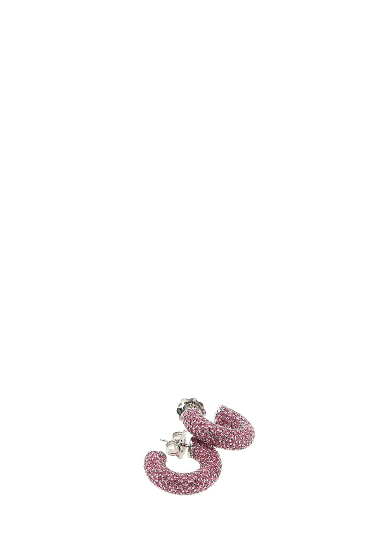 Amina Muaddi Women Embellished Metal Mini Cameron Earrings