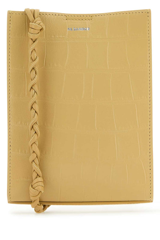 Jil Sander Women Beige Leather Small Tangle Shoulder Bag
