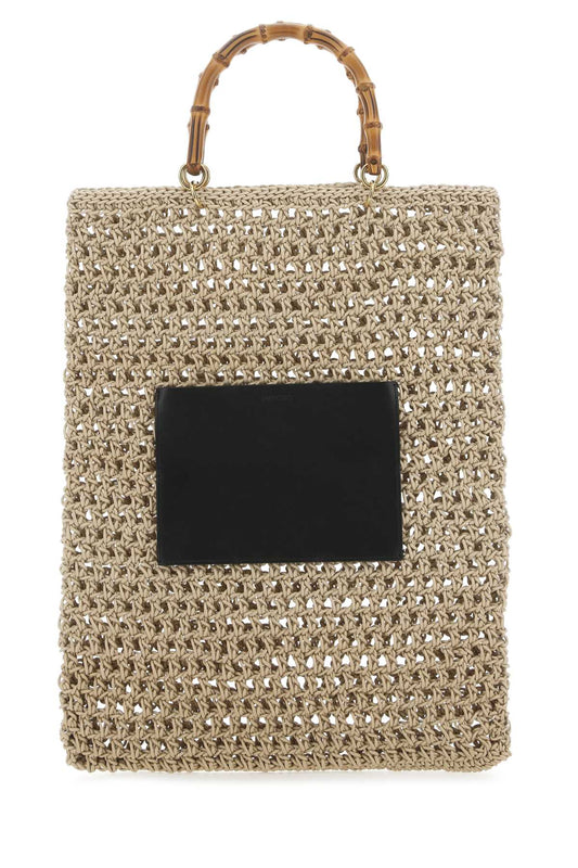 Jil Sander Women Beige Rope Medium Shopping Bag