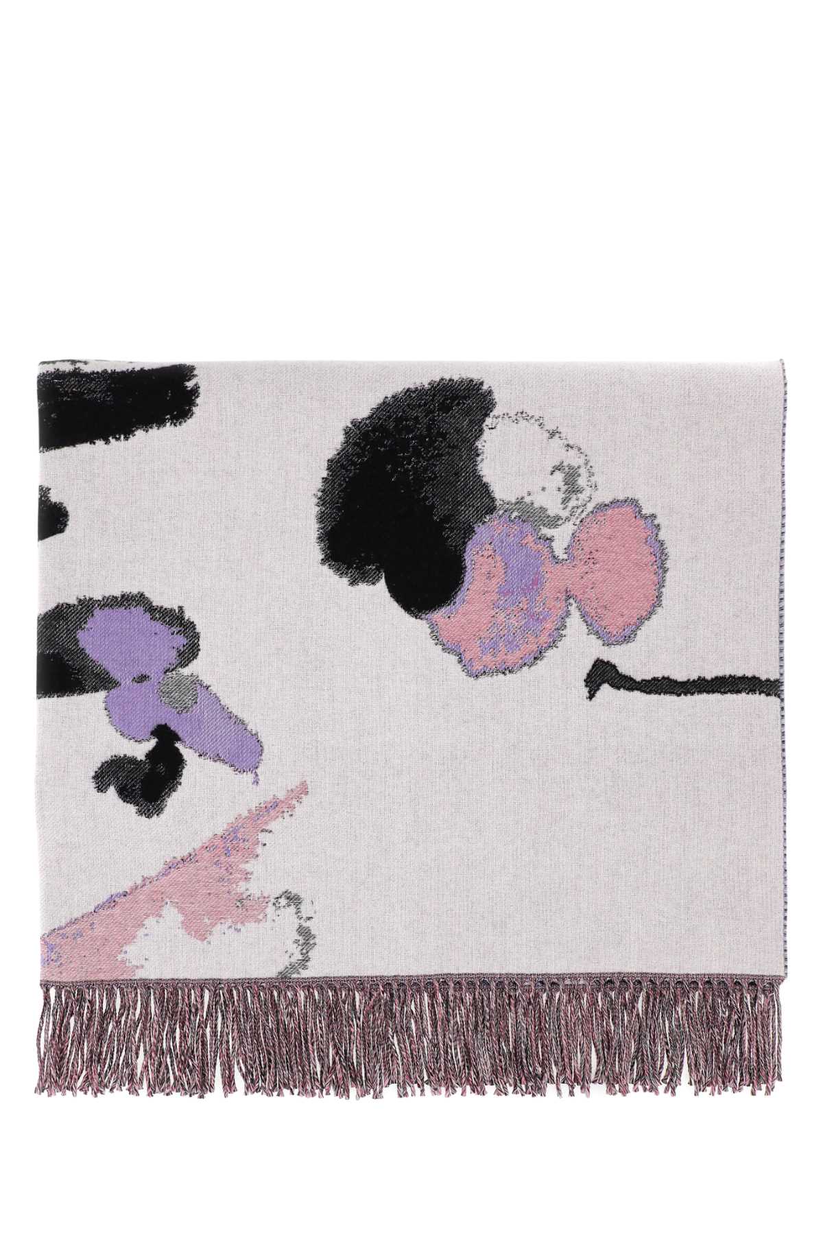 Alexander Mcqueen Women Embroidered Wool Blend Blanket
