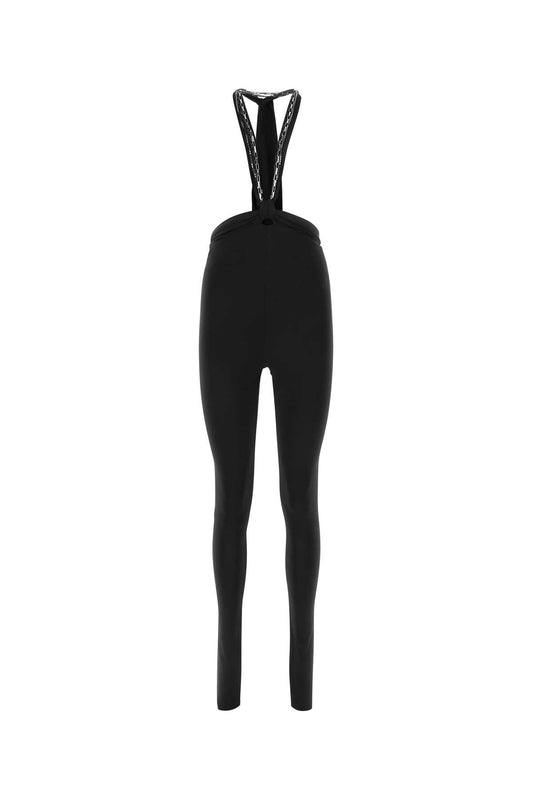The Attico Women Black Stretch Polyester Ruby Pant