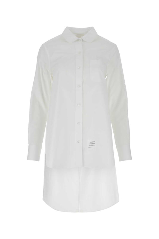 Thom Browne Women White Poplin Oversize Shirt