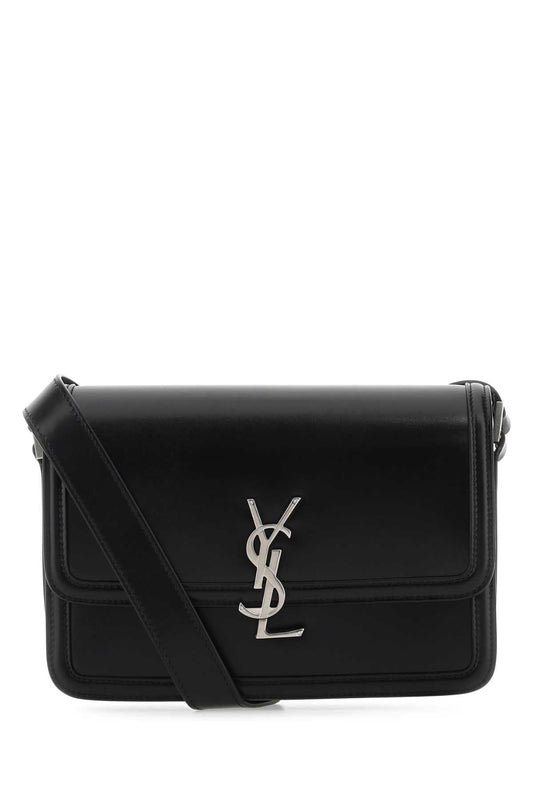 Saint Laurent Men Black Leather Solferino Shoulder Bag