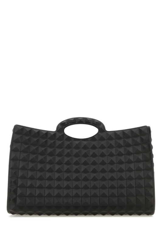 Valentino Garavani Men Black Rubber Le Troisiã¨Me Shopping Bag