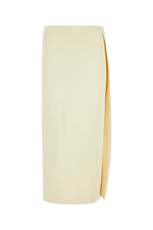 Jil Sander Women Ivory Viscose Blend Skirt