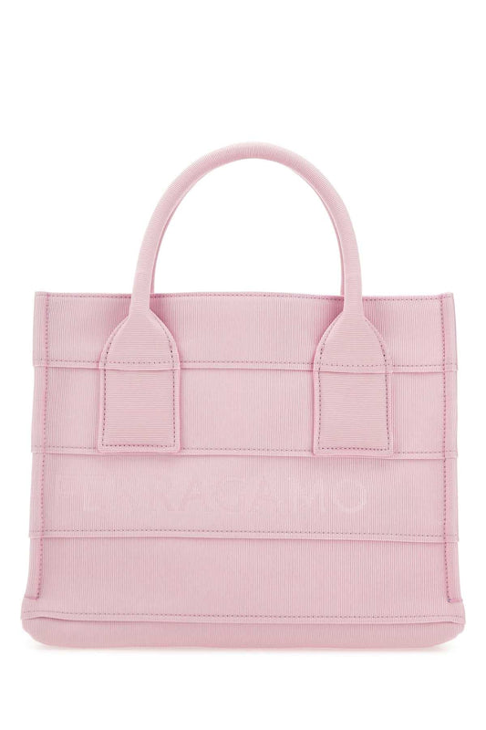 Salvatore Ferragamo Women Pink Fabric Beach S Handbag