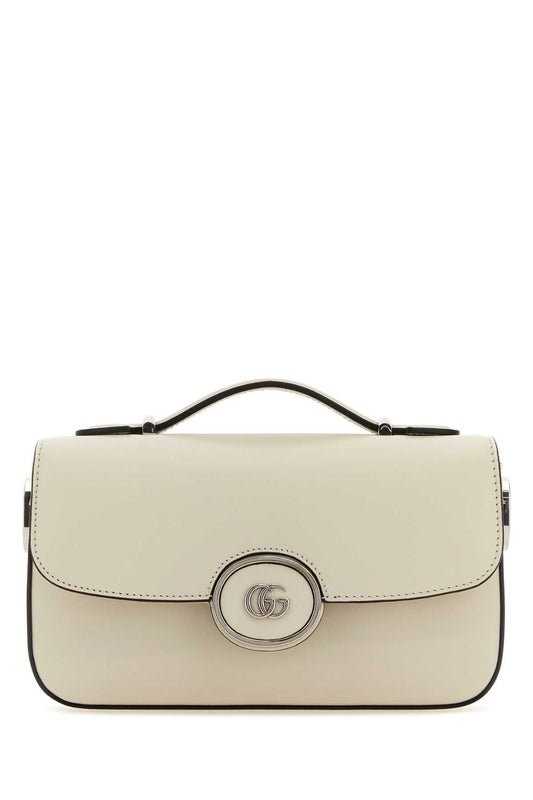 Gucci Women Ivory Leather Mini Petite Gg Handbag