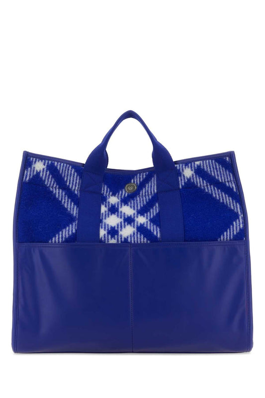Burberry Men Embroidered Fabric Knight Shopping Bag