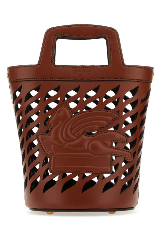 Etro Women Caramel Leather Bucket Bag