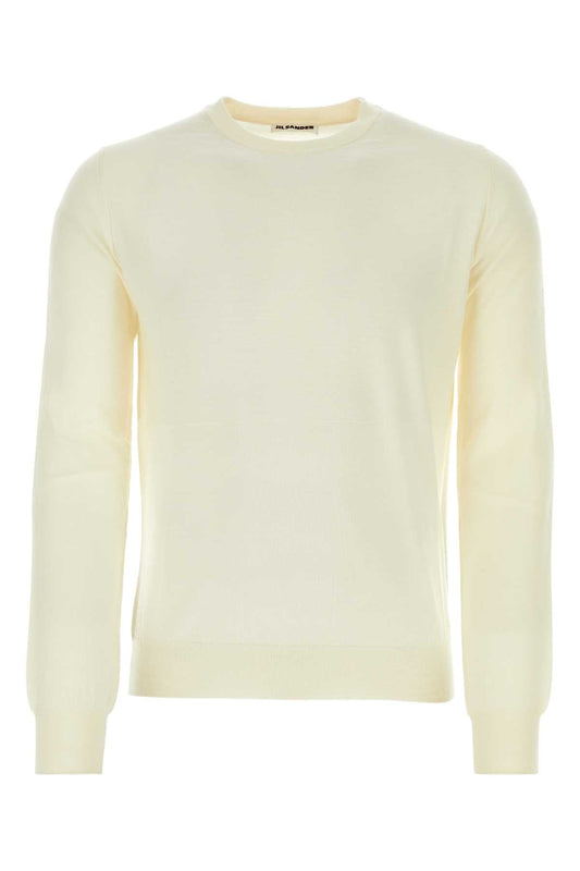 Jil Sander Men Ivory Wool Sweater